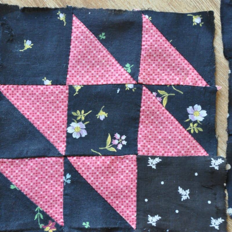 (33) x 1880-1910 Old Maids Puzzle or Double X Pattern Quilt Blocks – 7 ...