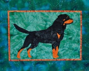 Rottweiler Male Foundation Paper Piecing Pattern - Oldepatchart