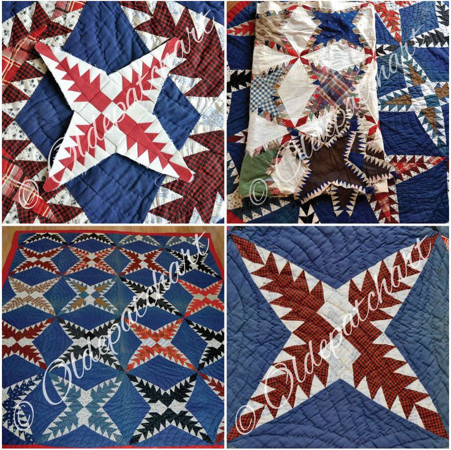 Pine Burr Quilt Block Free PDF Pattern Oldepatchart