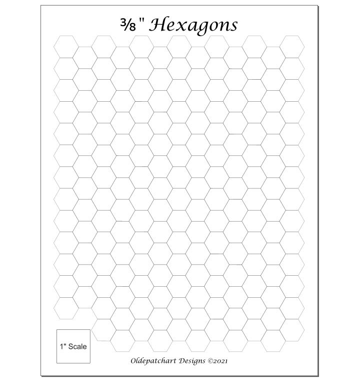 Printable 5 Inch Hexagon Template
