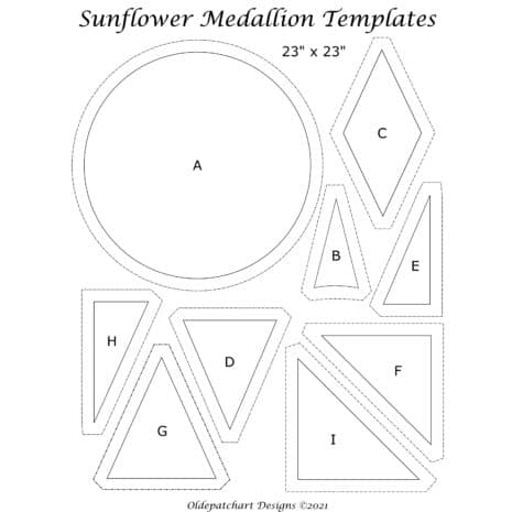 Sunflower Medallion 23 X 23 Templates Sunflower Medallion 23 X 23 Templates
