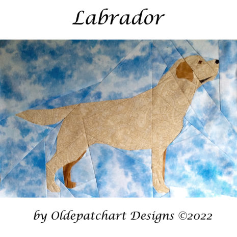 2 Labrador Foundation Paper Piecing Pattern Gold Quilt Square 2 Labrador Foundation Paper Piecing Pattern Gold Quilt Square