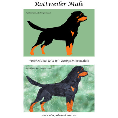 Rottweiler Male Foundation Paper Piecing Pattern