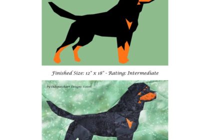 Rottweiler Male Foundation Paper Piecing Pattern