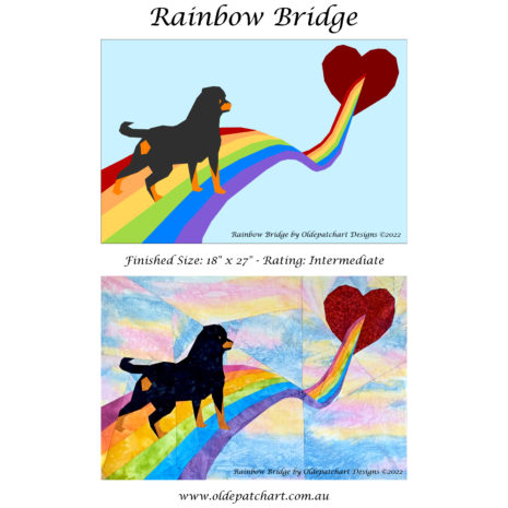 2 Rainbow Bridge Foundation Paper Piecing Pattern Cover Square