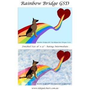 Rainbow Bridge GSD Foundation Paper Piecing Pattern Cover