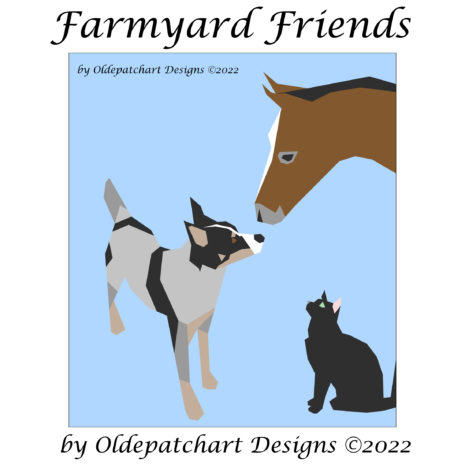 1 Farmyard Friends Foundation Paper Piecing Pattern Blue Drawing Farmyard Friends Foundation Paper Piecing Pattern Cover