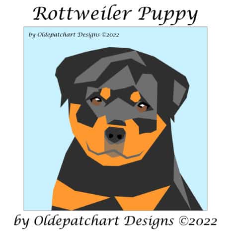 2 Rottweiler Puppy Foundation Paper Piecing Pattern Blue Drawing Square Rottweiler Puppy Foundation Paper Piecing Pattern