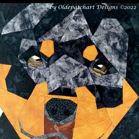 3 Rottweiler Puppy Foundation Paper Piecing Pattern Close Up Rottweiler Puppy Foundation Paper Piecing Pattern