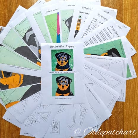 4 Rottweiler Puppy Foundation Paper Piecing Pattern Rottweiler Puppy Pattern Pages Rottweiler Puppy Foundation Paper Piecing Pattern