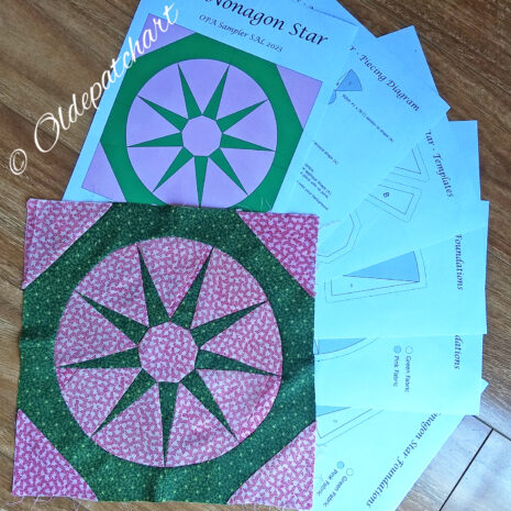 #2 Nonagon Star Pattern Pages IMG 20230120 130059278 #2 Nonagon Star Block pattern Pages