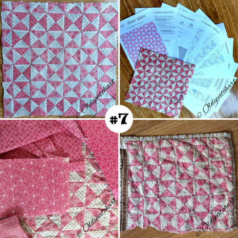 #7 Hour Glass Block Collage Numbered #7 Hour Glass Block Collage