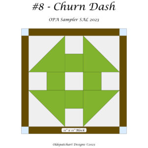 #8 Churn Dash Block Cover