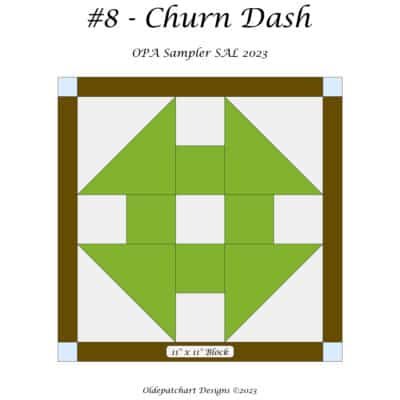#8 Churn Dash Block Cover