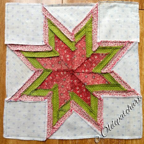 #40 Log Cabin Star Back Of Block #40 Log Cabin Star Back Of Block