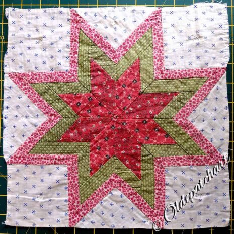 #40 Log Cabin Star Original Block 2 #40 Log Cabin Star Original Block 2