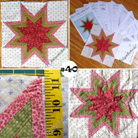 #40 Log Cabin Star Collage #40 Log Cabin Star Collage