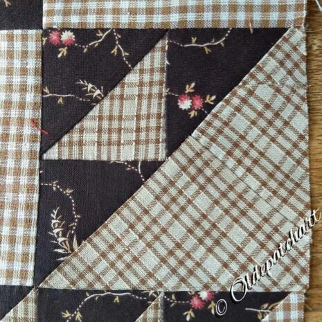 #43 Flying Doves Restored Block Closeup Of 3 Seams #43 Flying Doves Restored Block Closeup Of 3 Seams