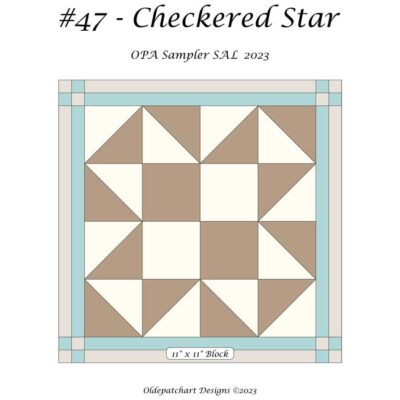 #47 Checkered Star Pattern Cover