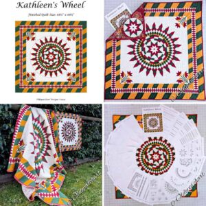 Kathleen's Wheel Quilt Pattern Collage