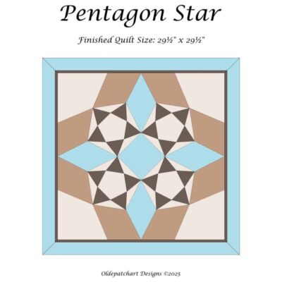 Pentagon Star Doll Quilt Pattern Cover