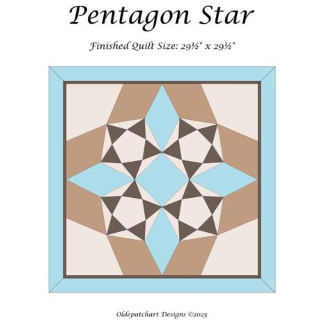 Pentagon Star Doll Quilt Pattern Cover