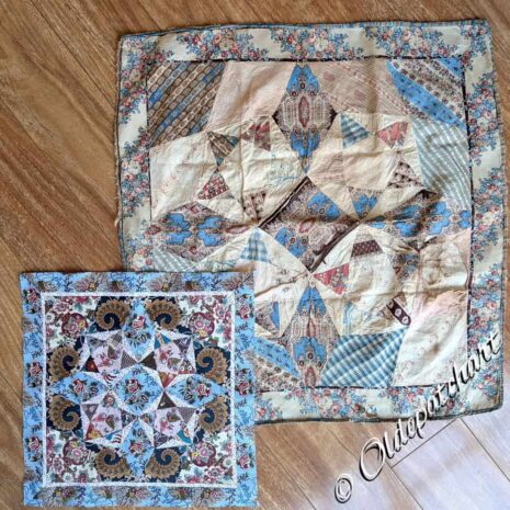 Pentagon Star Doll Quilt And Repro Pentagon Star Doll Quilt And Repro