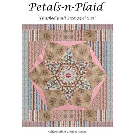 Petals-n-Plaid Quilt Pattern Cover